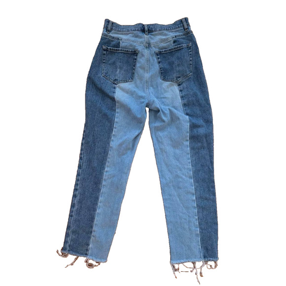 PacSun Two Tone Y2K High Rise Straight Leg PacSun Jeans Blue Size 27 A001734 - Picture 7 of 8